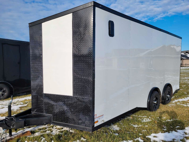 Titanium 8.5x18 7' Enclosed Cargo Trailer Snowmobile ATV Cargo in Cargo & Utility Trailers in Regina