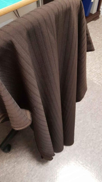 Dark Chocolate Brown Stripped Medium Weight Fabric- 1.8 meters
