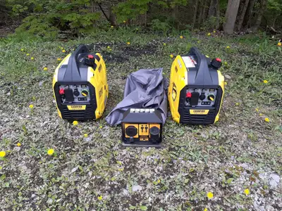 Looking to make some room, I am offering a pair of 1 year old Champion 2500/1850 watt inverter gener...