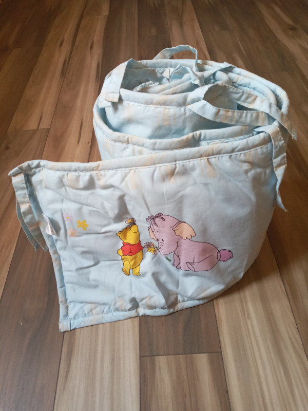 Winnie The Pooh Baby Elephant Crib Bumper Pad for Boys Like NEW in Cribs in Mississauga / Peel Region