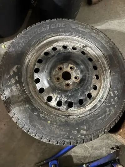 Bridgestone winter tires used for one winter on a 2023 toyota hybrid highlander selling as our new v...