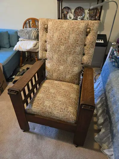 Antique Oak Morris Chair, View more
