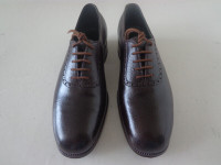 USED BESPOKE 8.5D John Lobb Men's Deerskin Wholecut Oxford Shoes