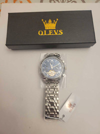Olevs watch silver blue 