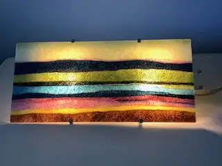 Hello and thanks for checking in ! For sale. IKEA wall art/ lamp from 1990s - Gyllen design Fused ar...