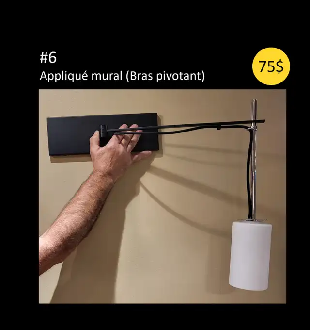 Applique Murale Bras Pivotant in Indoor Lighting & Fans in City of Montréal - Image 2