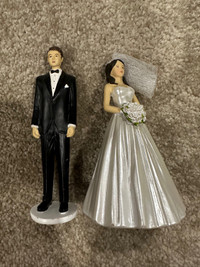 Cake toppers - Classic Wedding Couple Bride Groom 6” 