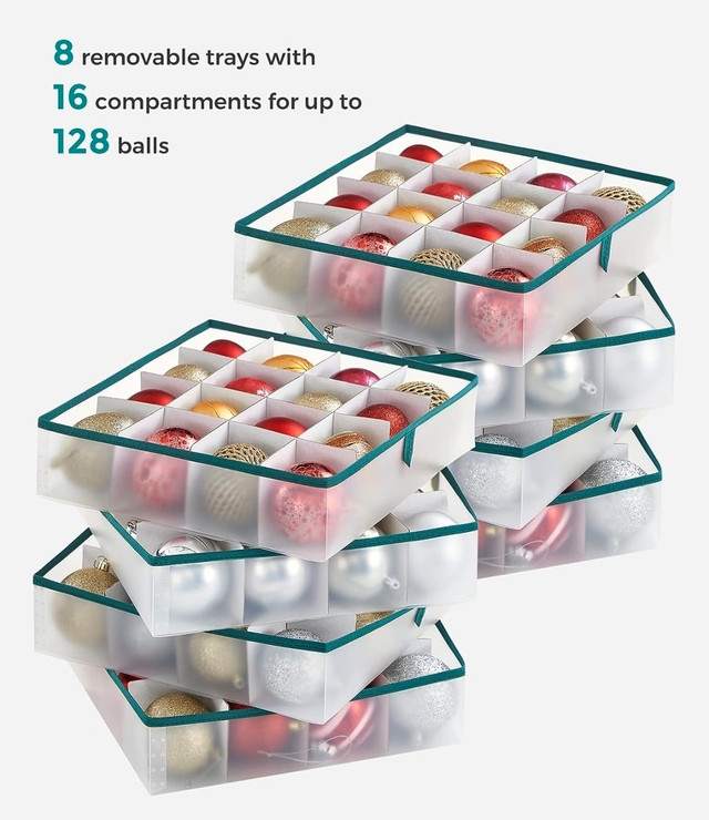 Christmas Ornament Storage / Organizer (Green) in Holiday, Event & Seasonal in Markham / York Region - Image 2