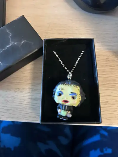 Stirling silver pop vinyl necklaces and earrings IT necklace Leatherface necklace Rick and Morty ear...