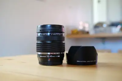 OM System 12-45mm f/4 Pro lens for M43, View more