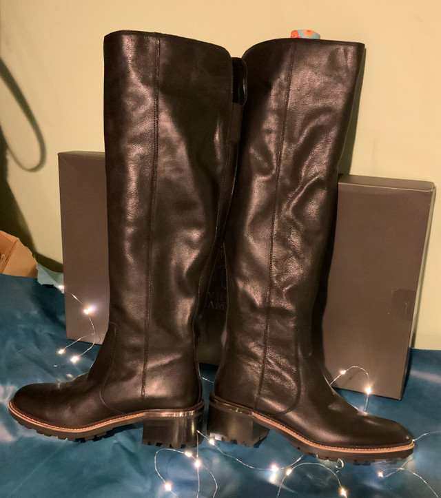 sz 10 Vince Camuto leather boots in Women's - Shoes in Strathcona County - Image 3