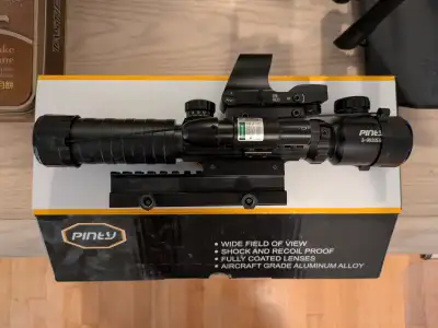Pinty Rifle Scope w/ red dot and laser, View more