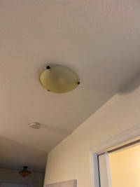 three ceiling light fixtures