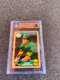 Autographed Jose Canseco graded card. Beckett.