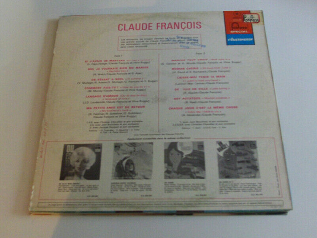 3 DISQUES VINYLES DU CHANTEUR FRANCAIS CLAUDE FRANCOIS 1967 dans Art et objets de collection  à Laval/Rive Nord - Image 3