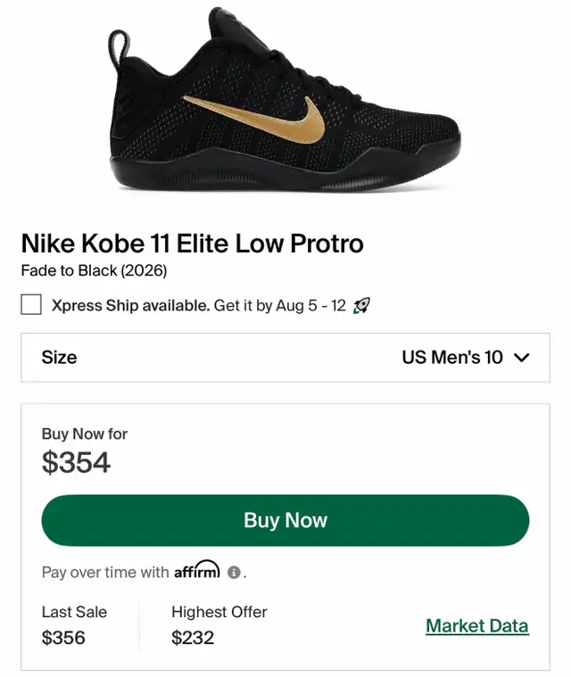 Kobe Collections size 10-11