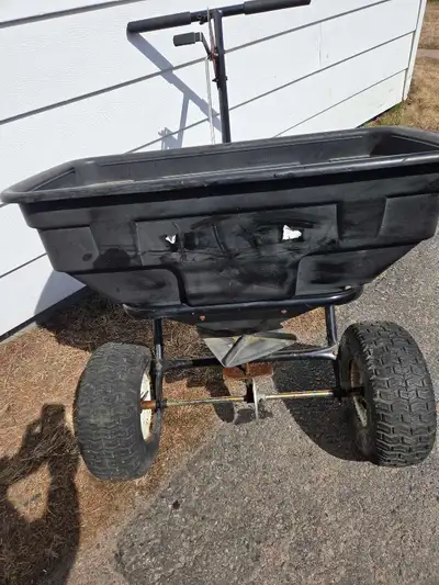 Large spreader for seed, salt, sand. $75