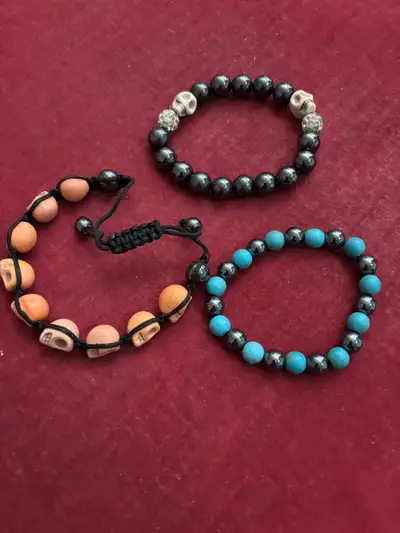 Skull Bracelets& magnetic 2for $10NEW, View more