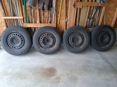 Rims and Winter Tires ( 10 year old ) Tires in good shape. $100. Cash only. I'm in Cobourg.