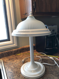 Table or Desk Lamp - White Metal 
