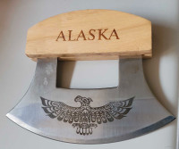 Vintage Alaska Ulu Knife with an Eagle 