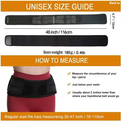 Sacroiliac Joint Belt | Pain Relief for Sciatica, Lower Back, View more