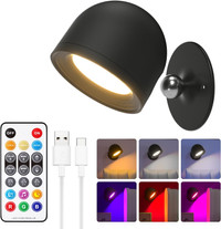 NEW LED Wall Sconces, RGBCW Voice Wall Mounted Lamp battery