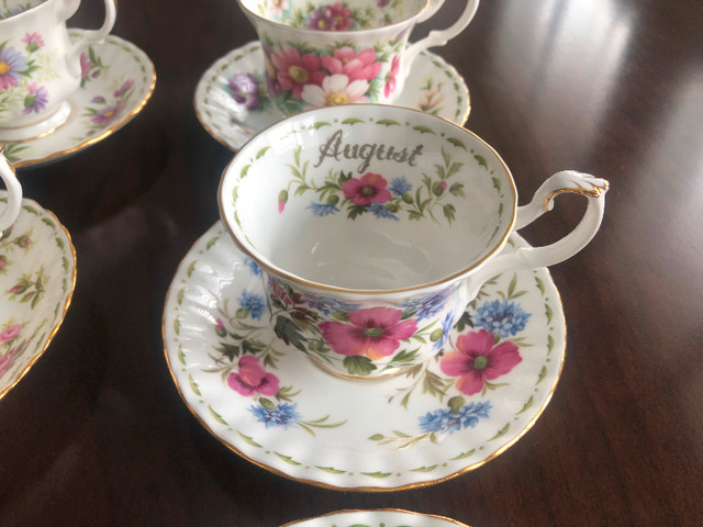 Royal Albert Monthly Flower Cups in Arts & Collectibles in Peterborough - Image 4