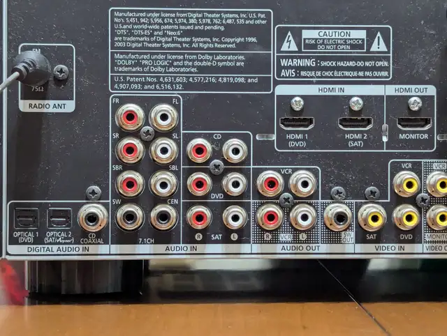 Stereo AV Surround Receiver Samsung AV-R720 HDMI With Remote in Stereo Systems & Home Theatre in Red Deer - Image 10