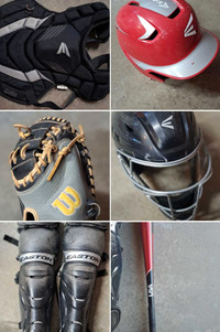 Baseball catchers gear, complete set (12-15 year old sizing) 