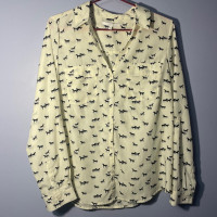 Women's Large 'Alfred Sung' Blouse with Horses