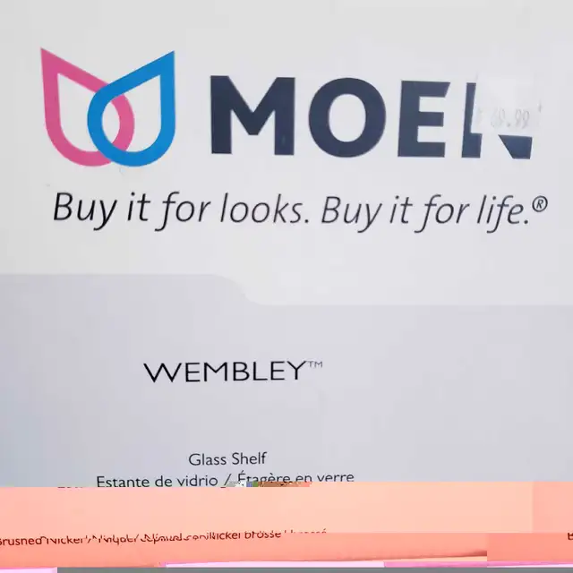 MOEN NEW IN BOX WEMBLEY Glass Shelf  in Home Décor & Accents in Ottawa - Image 5