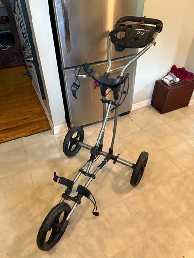 Golf push cart Cadywell C2. Unique folding design, View more