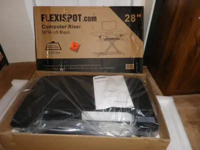 FLEXISPOT 28" STANDING DESK CONVERTER NEVER USED IN BOX, View more