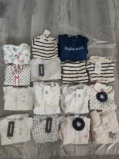 Baby bodysuits from Petit Bateau & 3Pommes for ages 1 -12 months, View more