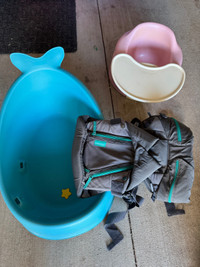 Baby seat, bathtub and infant carrier 