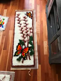 Rug hooking butterfly collection