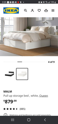 ikea queen size bed with mattress