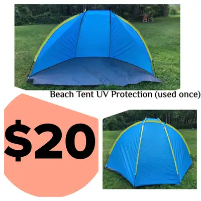 Beach tent UV protection. Used only once $20 Firm Pickup Frost Street or can deliver for $5 in North...