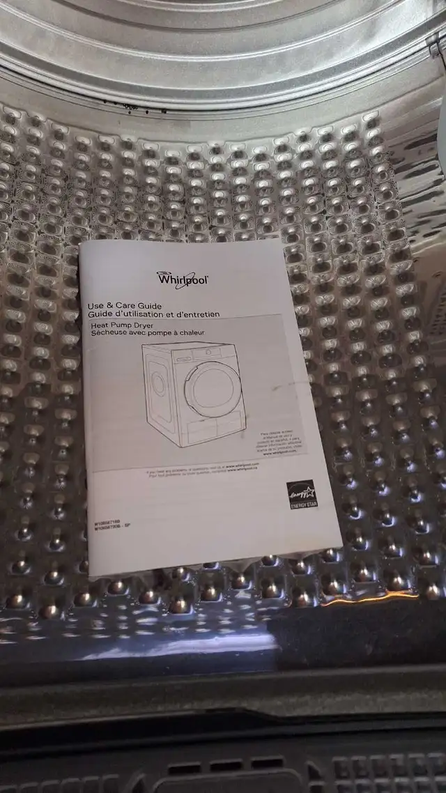 24" WHIRLPOOL VENTLESS DRYER (240V),FRONT LOAD WASHER SET in Washers & Dryers in Mississauga / Peel Region - Image 7