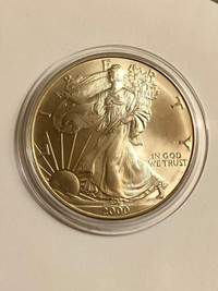 2000 American 1 oz Silver Eagle $1 Coin BU in Capsule