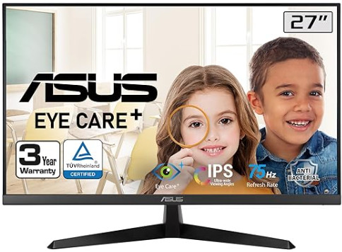 ASUS 27” Eye Care Monitor, 1080P Full HD in Monitors in Winnipeg