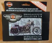 Vintage Harley Davidson 95th Anniversary Tin and Playing Cards