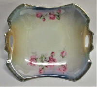 Vintage Silesia K.St.T Hand Painted 2-Handle Tray/Plate Good Con