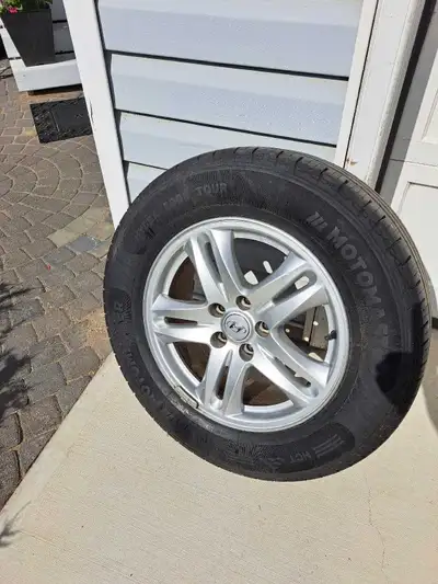 4 Mounted and Balanced tires+rims for 2011 Hyundai Santa Fe - motomaster hydra edge tires and Hyunda...