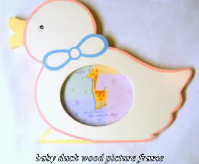 Picture frame, wood, duck shape, desk or wall, View more