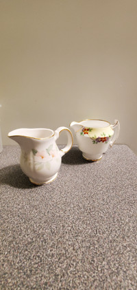 2 fancy vintage creamers