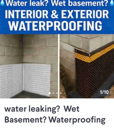 Waterproofing same day service !!! Call or text for quotes Within 24 hours. 289-460-2286