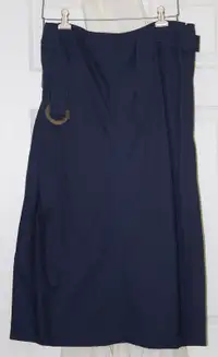Navy Linen Skirt Size 16