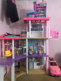 Barbie dream house and van 